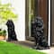 Glitzhome® 27.75" MGO Guardian Sitting Lion Garden Statue